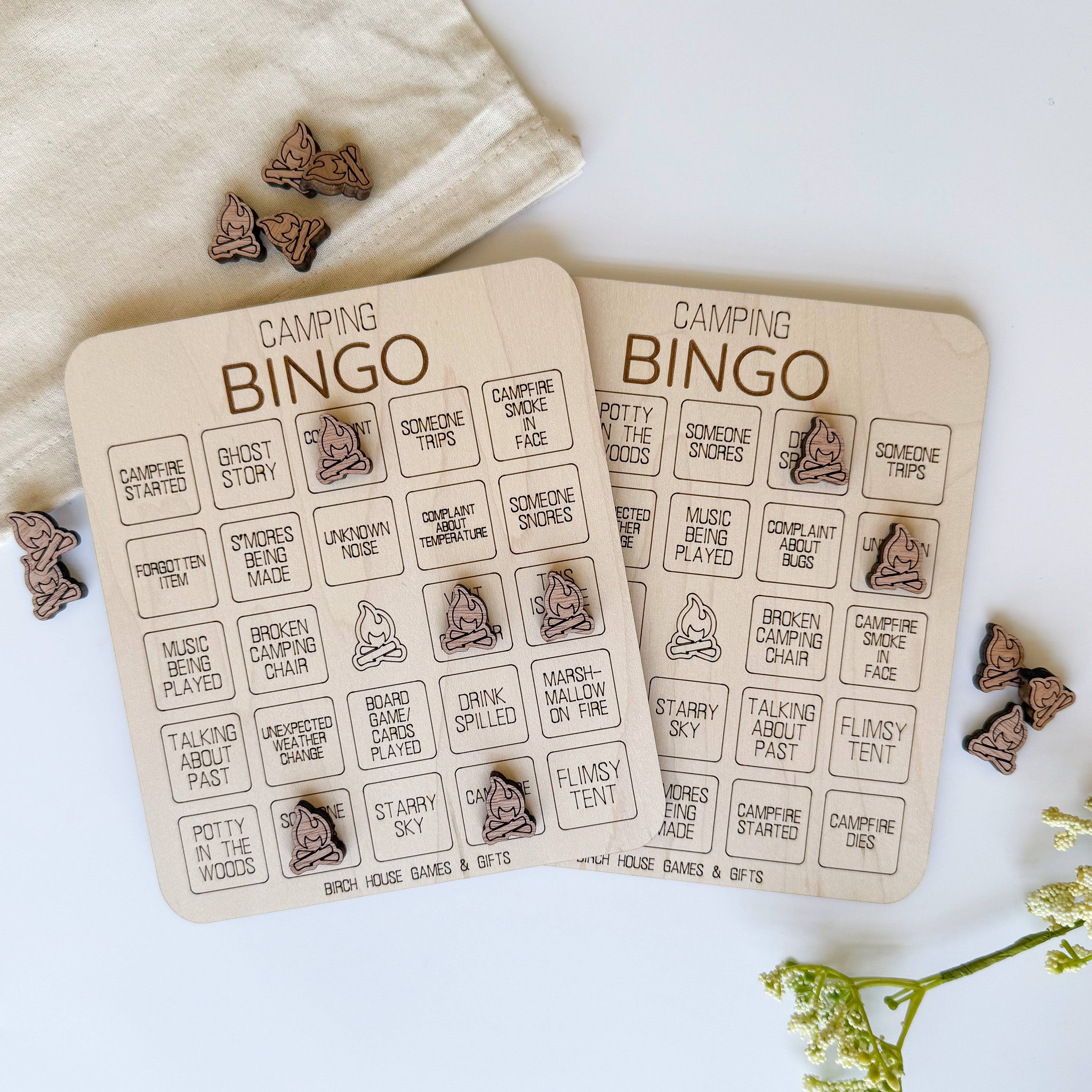 Camping Bingo Game - Outdoor Game, Camp Game, Outdoorsy Gift