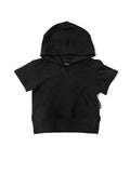 Little Bipsy Short Sleeve Hoodie - Black